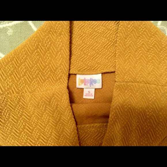 LuLaRoe Mustard Cassie Pencil Skirt - Picture 2 of 2